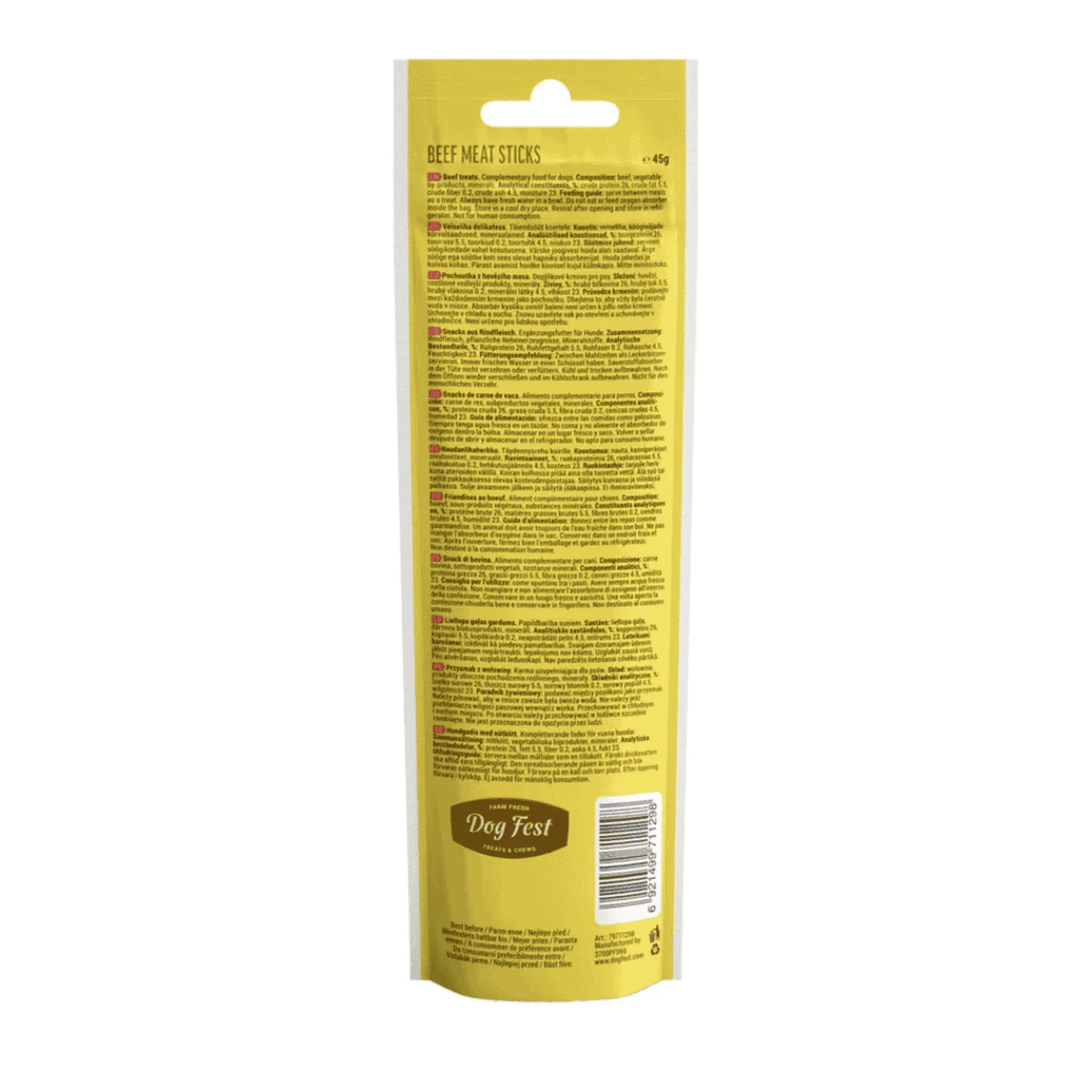 Dog Fest Beef Meat Sticks For Adult Dog - 45g - Image 3